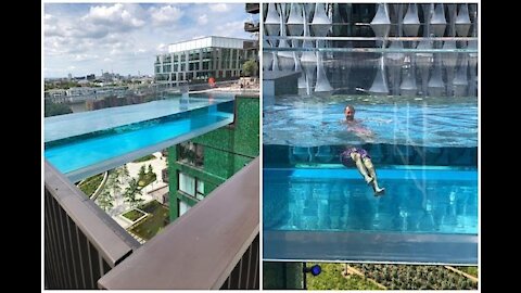 London Sky Pool is really scary!