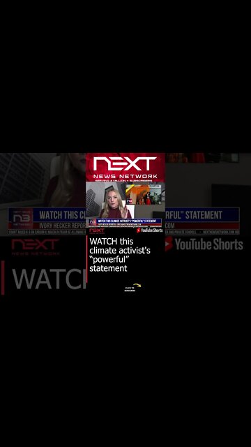 WATCH this climate activist's “powerful” statement #shorts