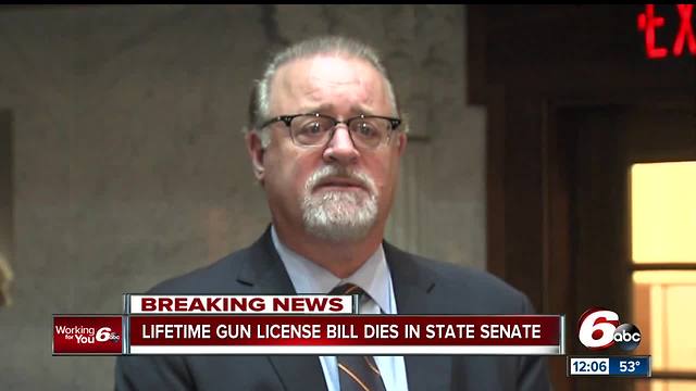 Lifetime gun license bill dies in state senate