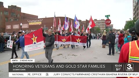 Patriotic parade held in downtown Omaha