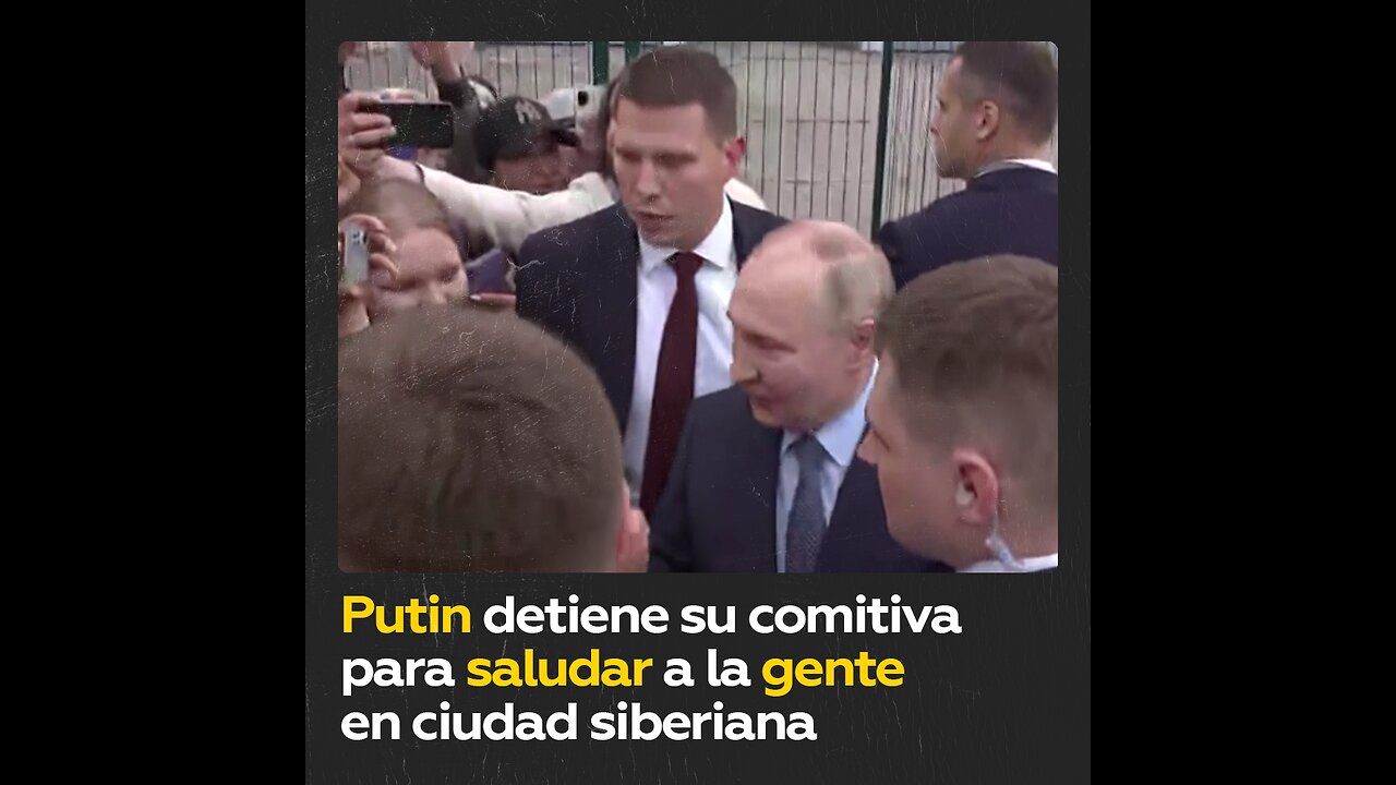 Putin detiene su caravana para hablar con residentes de ciudad siberiana