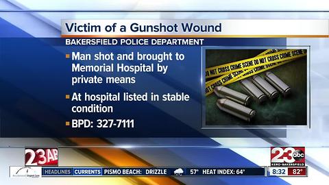 Man in stable condition after being shot
