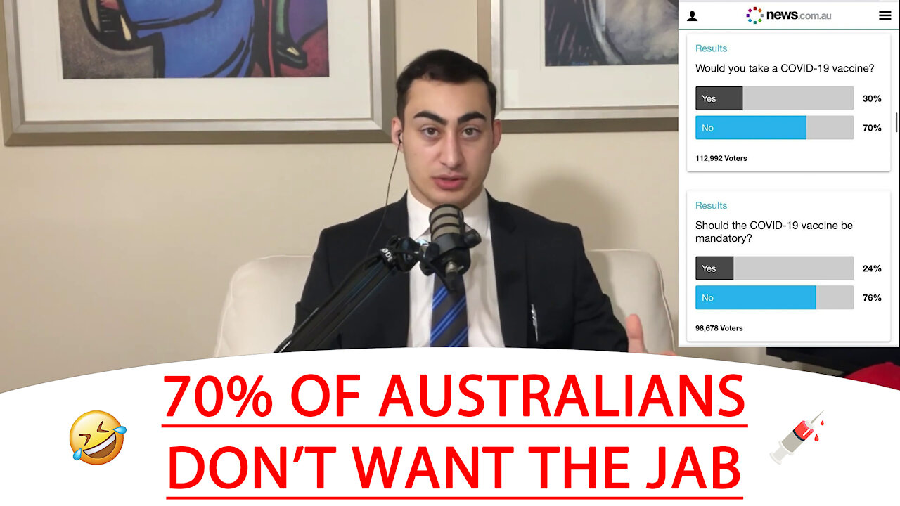 🔴 70% OF AUSTRALIANS DON’T WANT THE JAB 🤣 💉