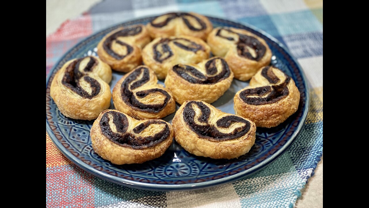 MINI VENTAGLI AL CACAO (ITALIAN PASTRY)