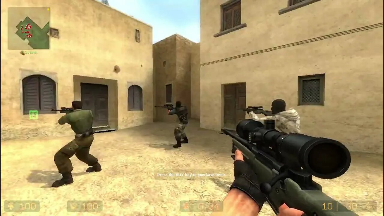 Counter Strike Source Dust 1 Bots #36 Just Only Sniper Rifles