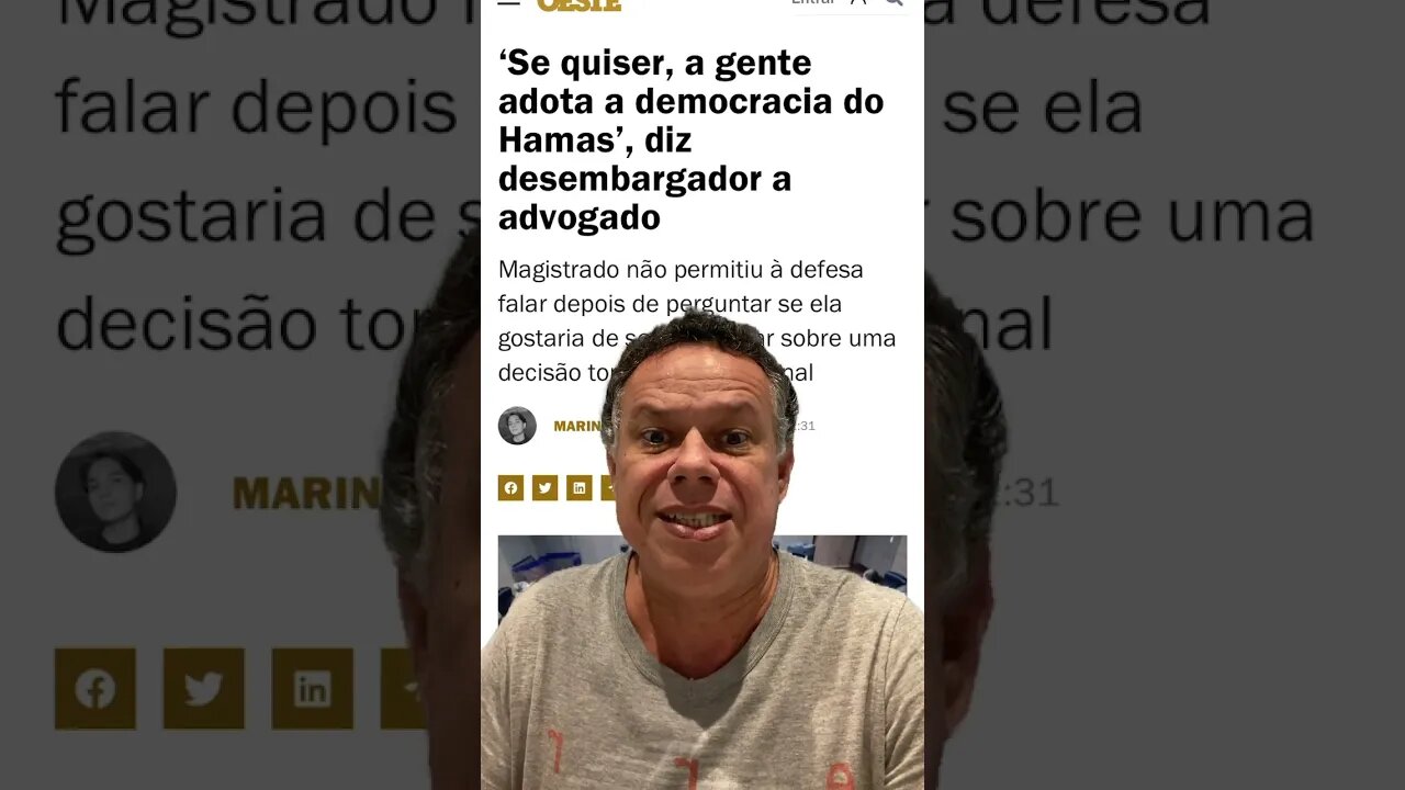 Se quiser, a gente adota a democracia do Hamas #shortsvideo #brasil