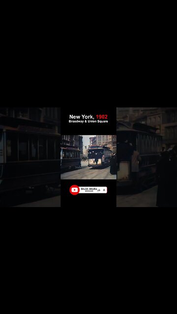 New York, 1902: Broadway & Union Square | 60fps, Colorized, AI Enhanced
