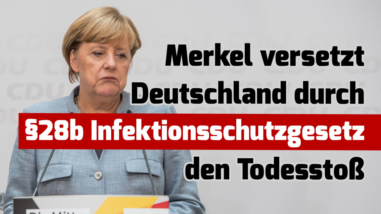 Merkel versetzt Deutschland den Todesstoss