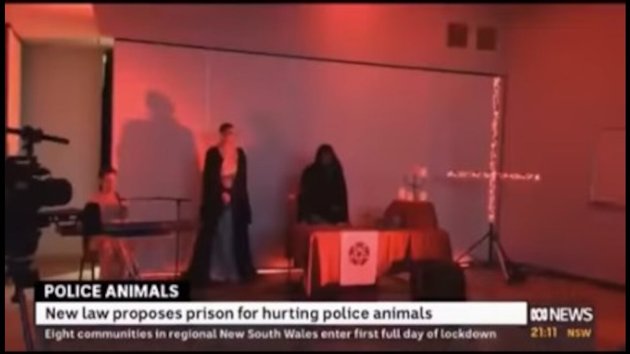 Australian broadcast “Accidentally” shows satan worshiping ceremony.