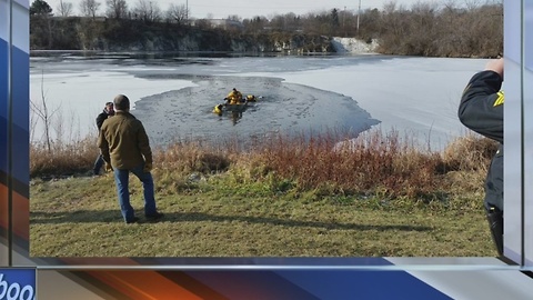 Cedarburg dive team rescues dog that fell through thin ice