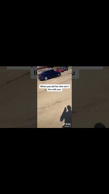 CRAZY ex tries to run over her boyfriend #shorts