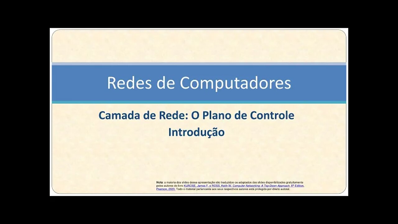 5.1 Introdução ao plano de controle da camada de rede - Redes de Computadores