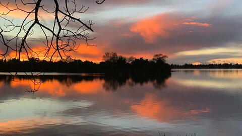Astonishing Sunset at Lake Elizabeth, Fremont Central Park, with Relaxing Music.
