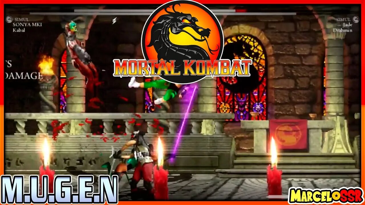 Sonya MK1 & Kabal Vs. Jade & Drahmin - Mortal Kombat M.U.G.E.N