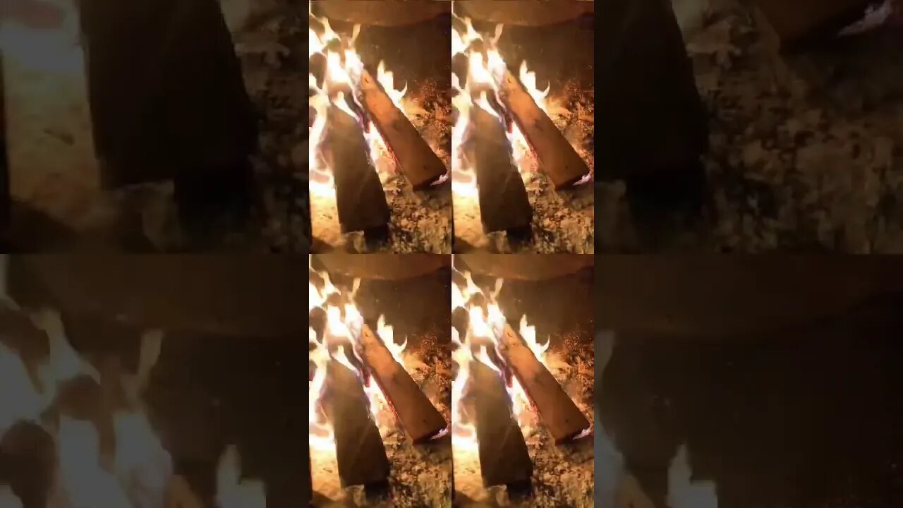 Burning wood