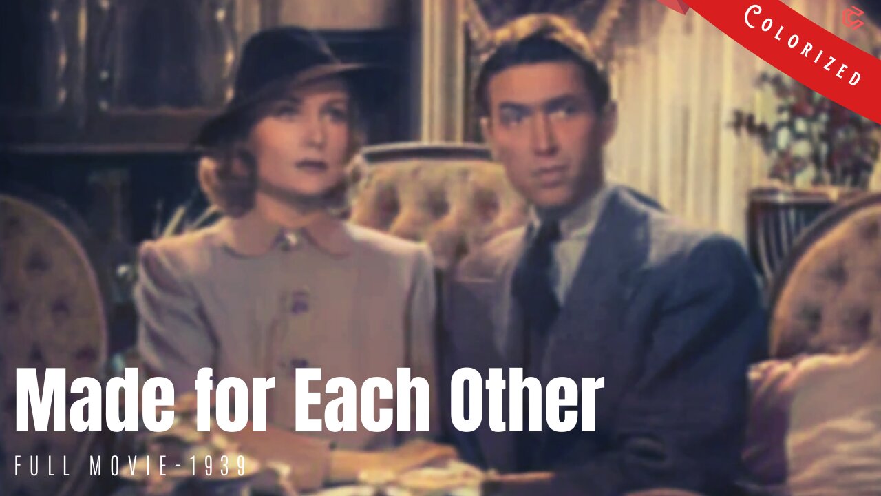 [Colorized Movie] Made for Each Other (1939 film) | Carole Lombard, James Stewart | Colorized Cinema