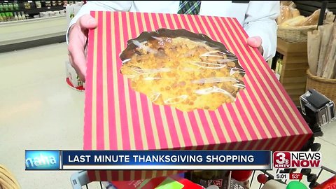 Items commonly picked up during last minute Thanksgiving shopping