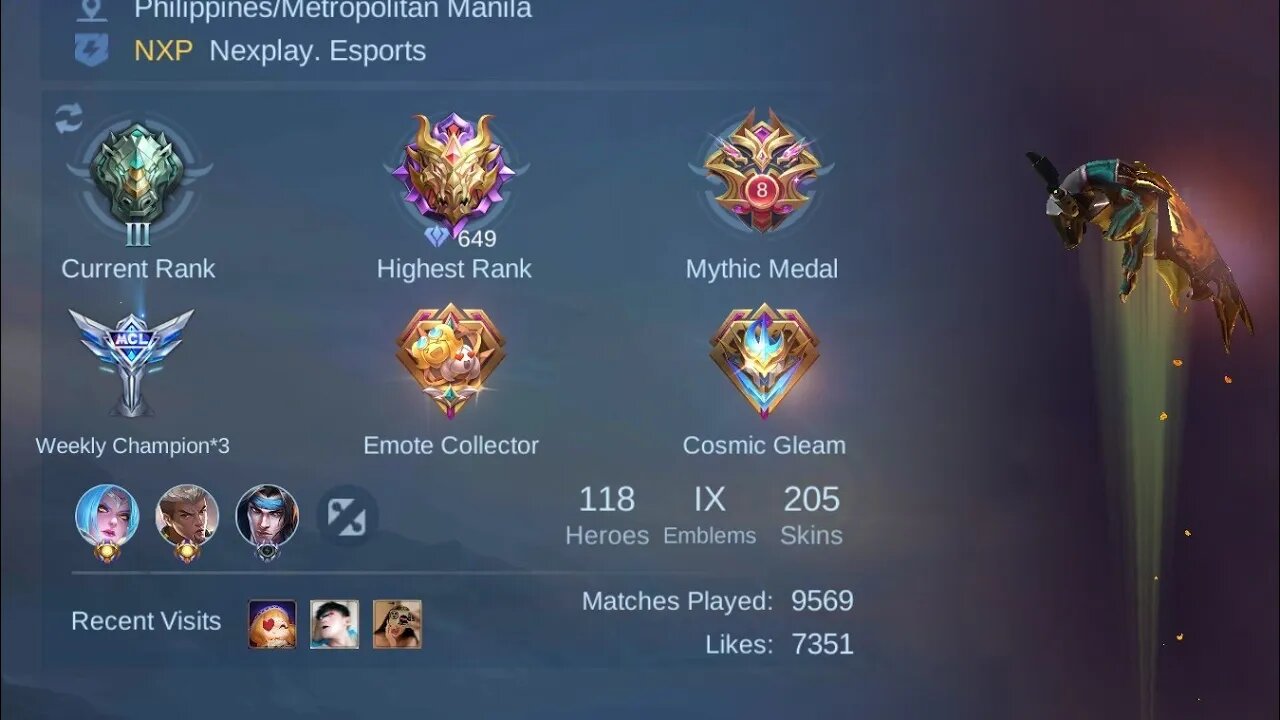 118 Heroes Max Eblems 205 Skins pyko