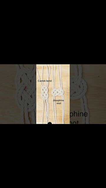 Tie the Josephine Knot and the Carrick Bend #howto