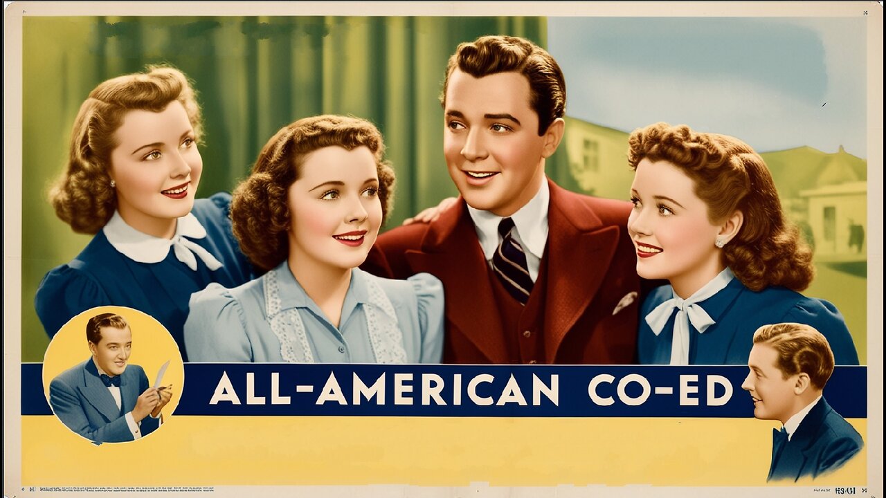 ALL AMERICAN CO-ED (1941) Francis Langford, Johnny Downs & Marjorie Woodworth | Comedy | COLORIZED