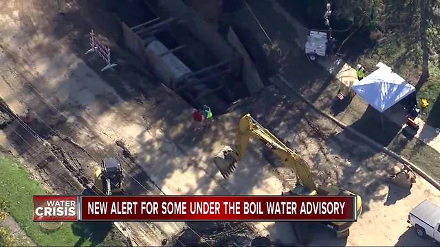 New alerts for some under boil water advisory