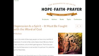 Depression Pt. 7 (FINAL): Depression is a Spirit-It Must be Fought with the Word of God