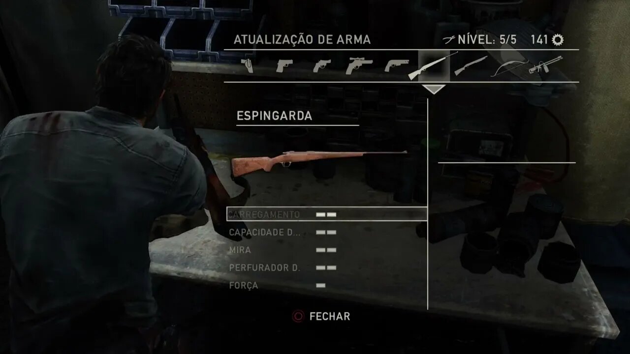 Somente para emergĂȘncias - Melhore totalmente todas as armas - The Last of Us Remastered