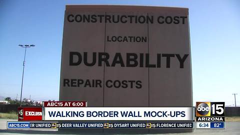 US Border Patrol agents react to President Trump's border wall prototypes