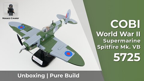 COBI World War II | 5725 --- Supermarine Spitfire Mk. VB --- unboxing and pure build