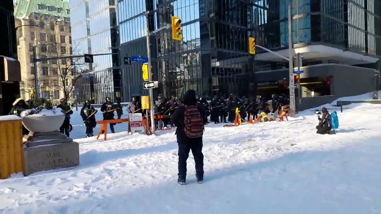 Incredible Footage Ottawa Trucker Freedom Convoy. February 18 2022.