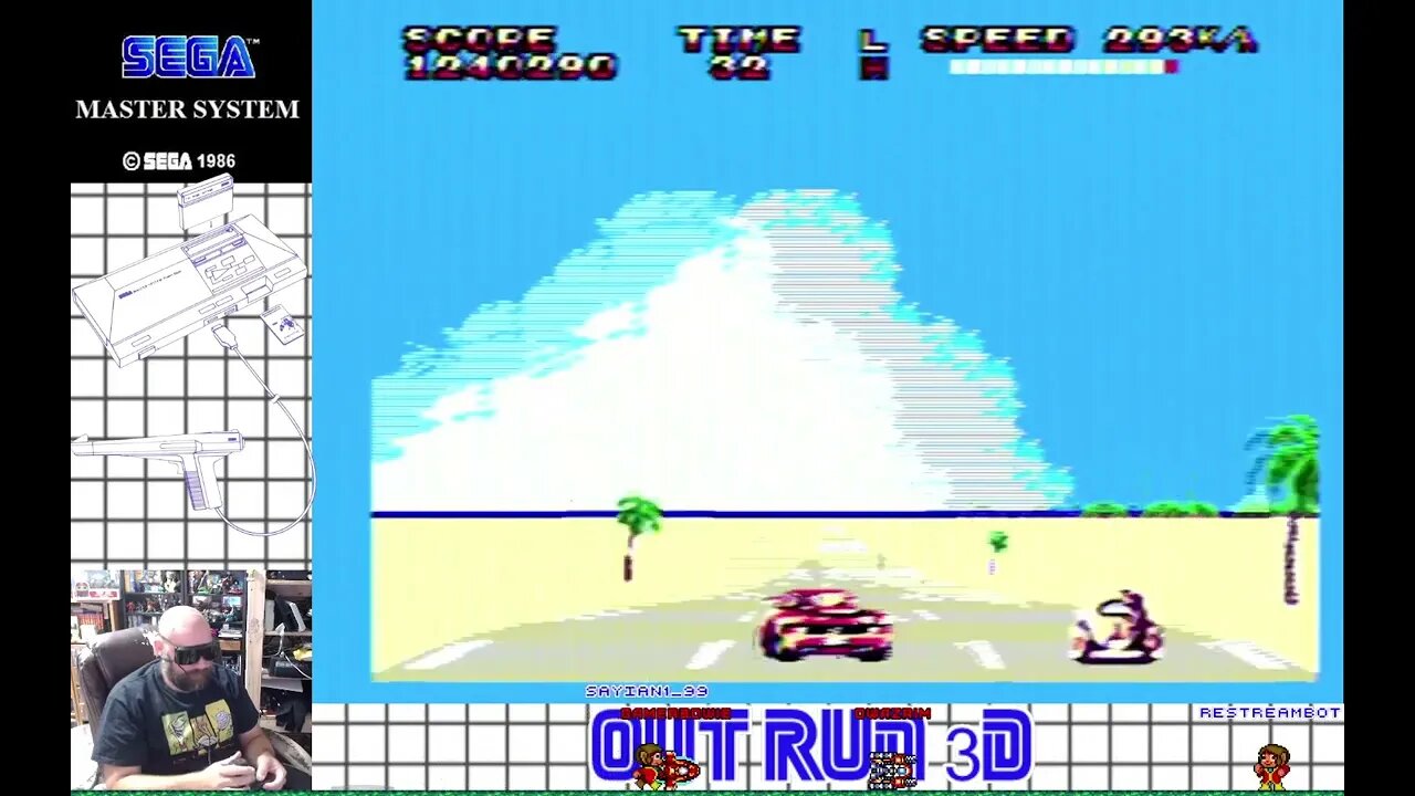 Out Run 3D Master System Challenge in 3D