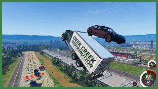 TruckFails | Truck + Cars Jumping #81 | BeamNG.Drive |TrucksFails