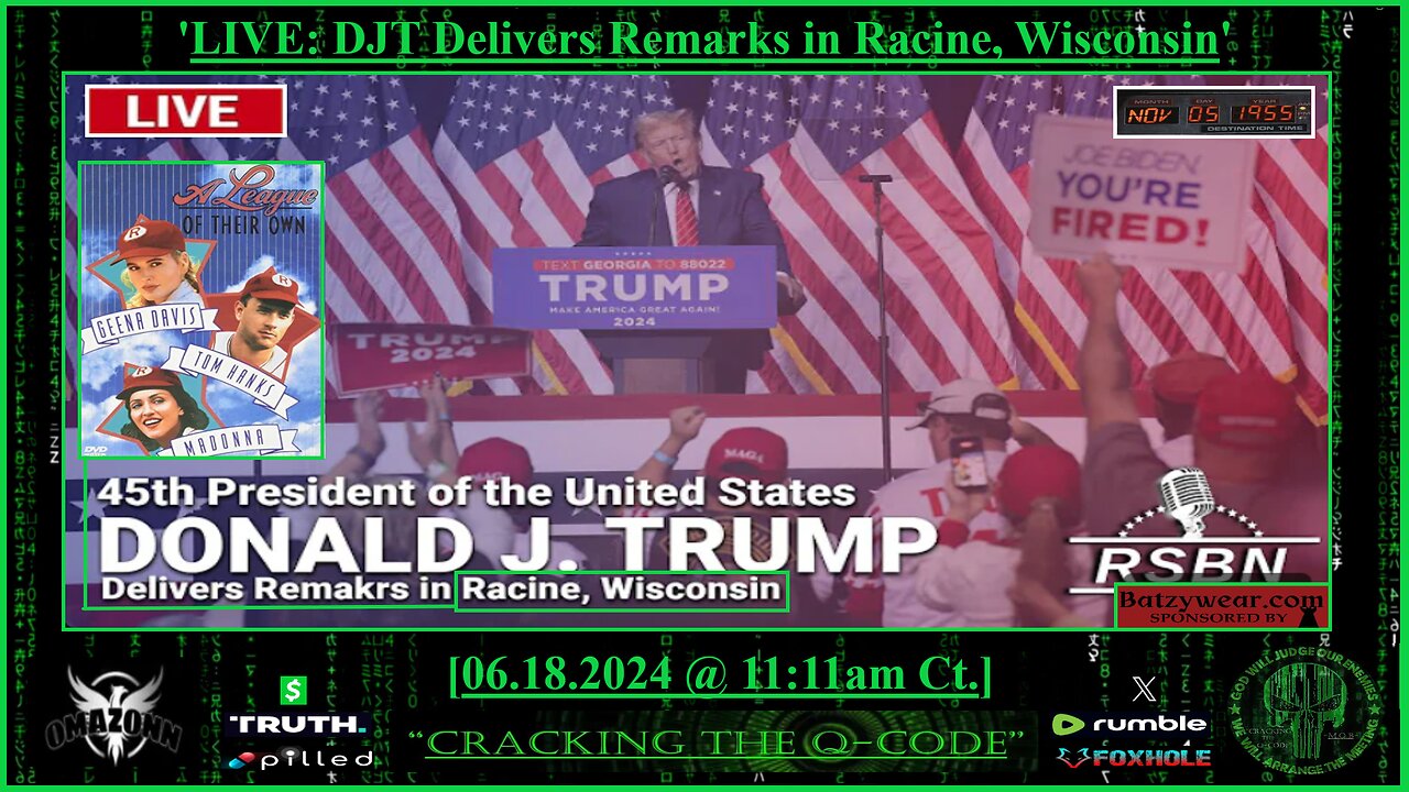 "CRACKING THE Q-CODE" - 'LIVE: DJT Delivers Remarks In Racine, Wisconsin'