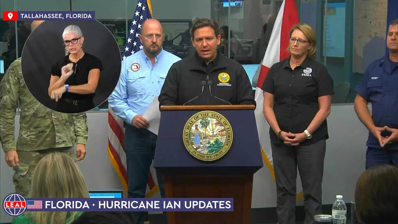 🇺🇸 Florida · Briefing about Hurricane Ian with Governor Ron DeSantis and FDEM Director Kevin Guthrie