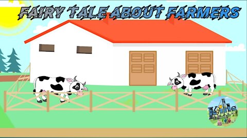 Farm work - Combine Harvester and Tractor They work hard | Fairy tale about Farmers