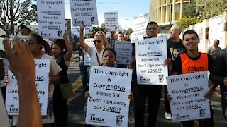 SOUTH AFRICA - Cape Town - Trade Union for Musicians of South Africa (TUMSA) march (Video) (tdm)