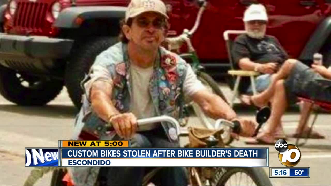 Custom bikes stolen after Escondido bike builder's death