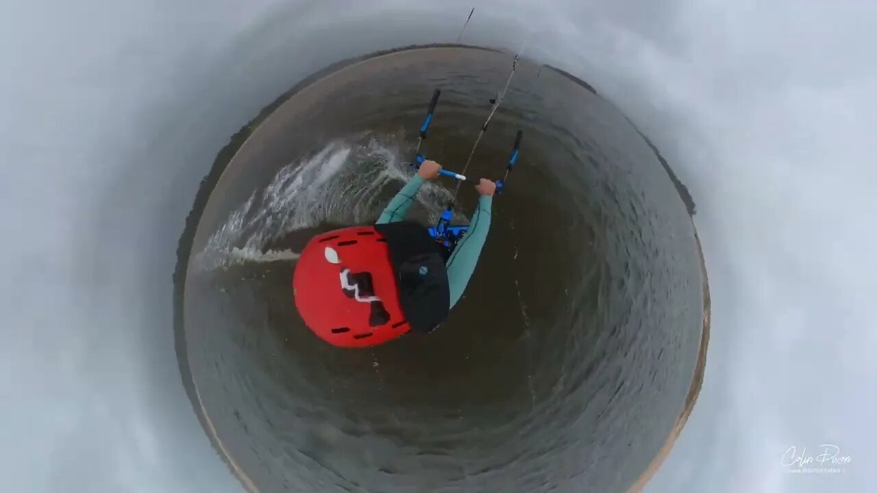 Kiteboarding Mallacoota Lake 6 March 2022 360 video