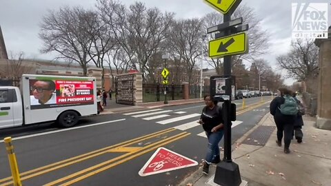 Billboard Truck Demanding Harvard President Be Fired Deployed To Campus