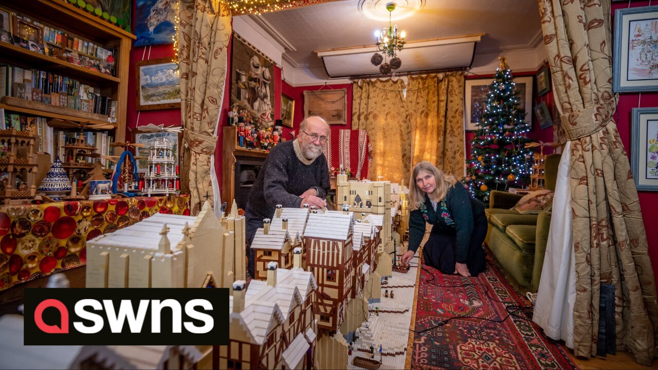 UK couple build 21-foot-long replica of London Bridge in their living room