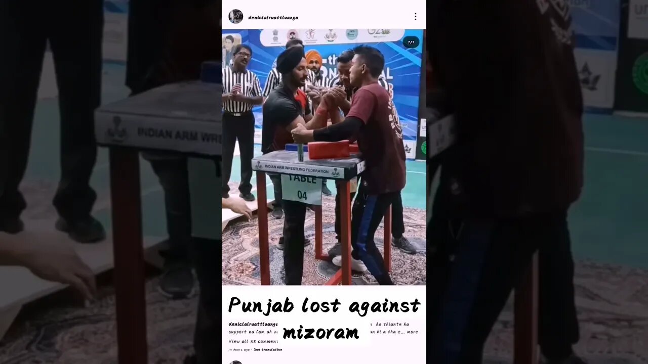 Punjab 🆚 Mizoram final #armwrestling #coc #champion #fitness #national #shorts