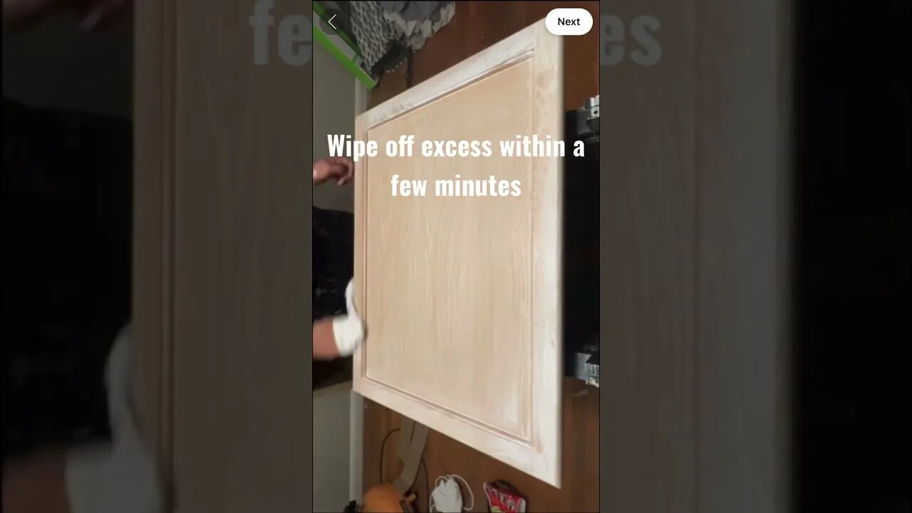 White washing oak cabinet door