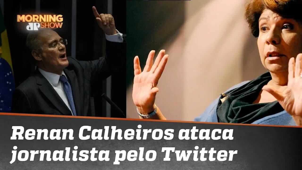 No Twitter, Renan Calheiros dá aula de grosseria ao atacar colunista da Veja