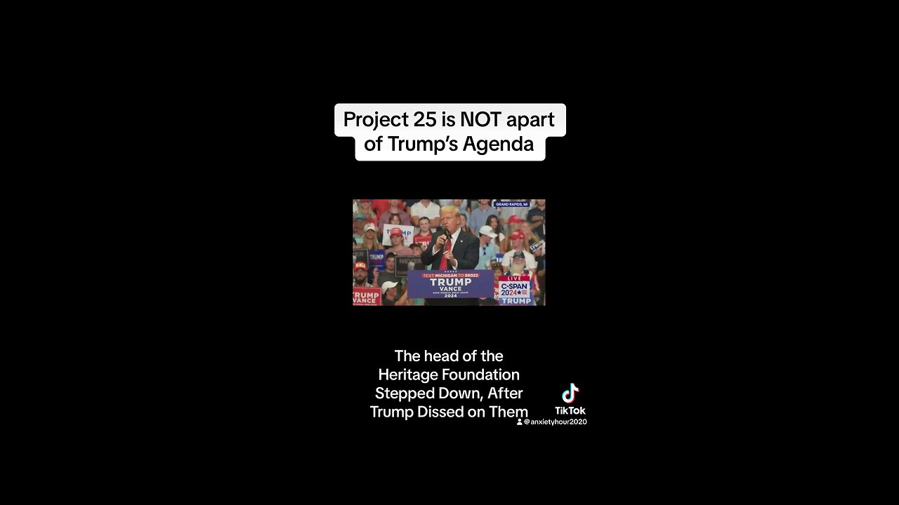 Project 25 is not Trump’s agenda…