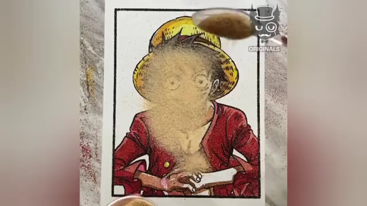 Monkey D Luffy Sand Art 🎨🍖👒😍