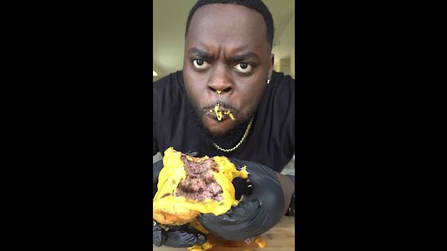 Extra cheesy burger