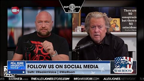 Bannon Joins Alex Jones for Final Moments of InfoWars as it is shut down.