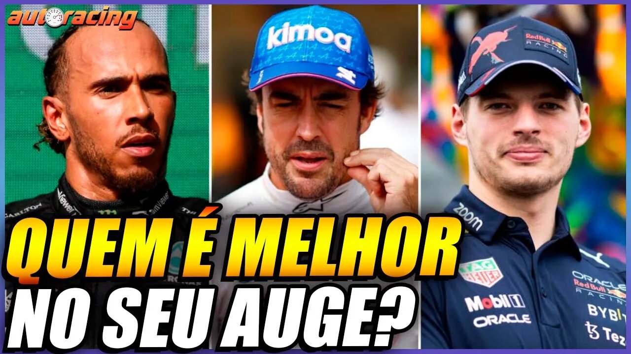 F1 ALONSO HAMILTON OU VERSTAPPEN? QUAL DELES É O MELHOR NO SEU AUGE?