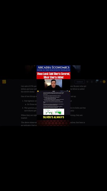 #VinceLanci : #Gold Shorts Covered, #Silver Shorts Added