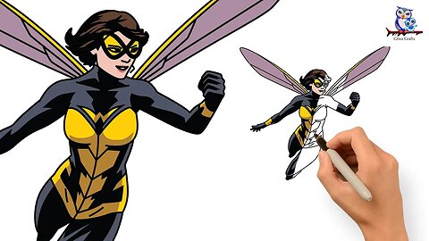 How to Draw The Wasp Marvel Quantumania - Step by Step